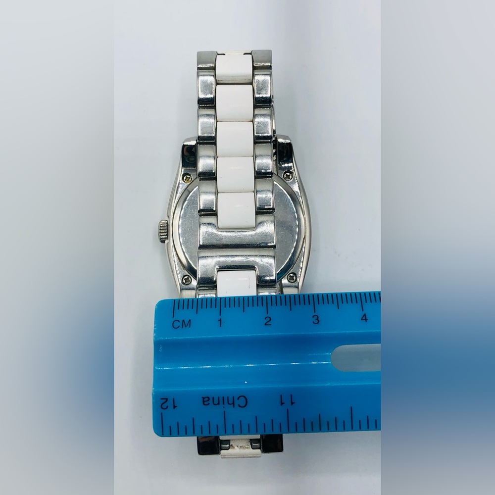Kate Spade New York Ladies 2-Tone Skyline White Stainless Rubber Watch 1YRU0165 - Picture 15 of 16
